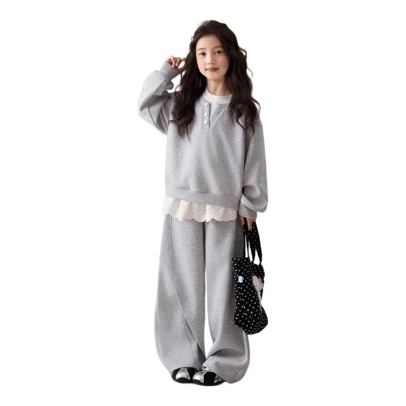 LUSON Girls  2026 Spring Casual Sweatshirt Set 120