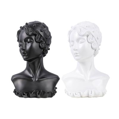 Resin Bust Mannequin for Necklace Earring Pendant Display Jewelry Stand Organizer Home Decoration Photography Props