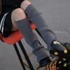 Winter Fall Knitted Leg Warmers Japanese Korean Style Wide Leg Cover Y2K Flared Split Knee High Long Socks for Women