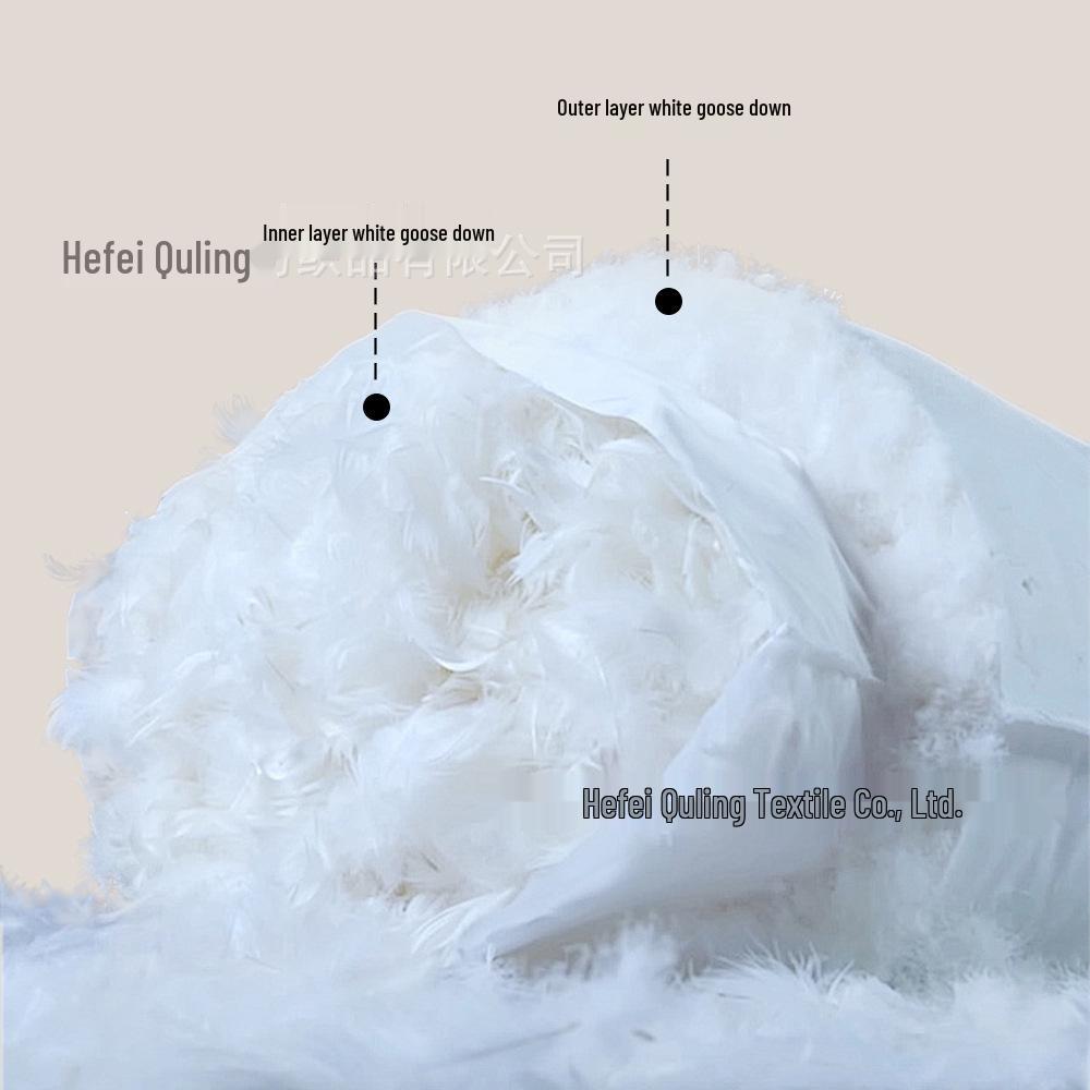 Luxury Antibacterial Goose & Duck Down Pillow: Double/Triple Layer for Five-Star Comfort