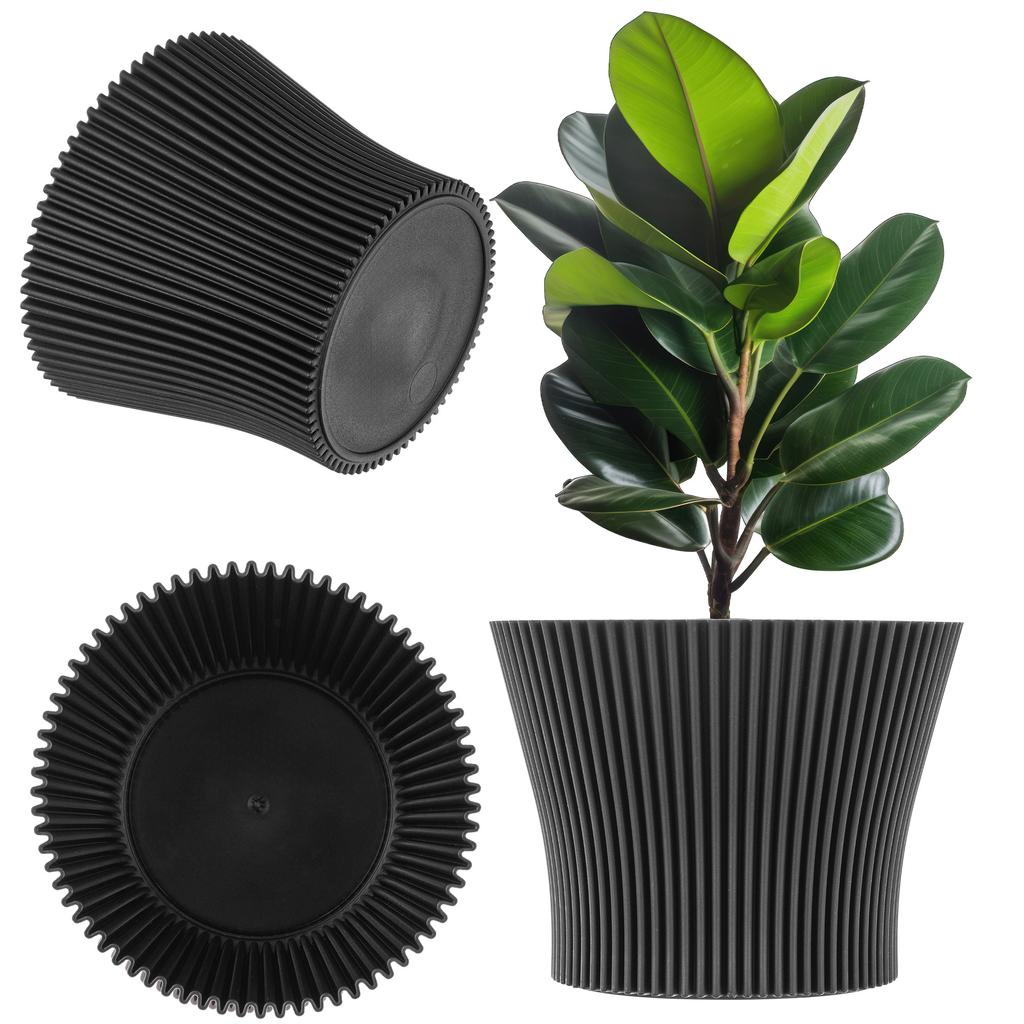 KADAX Flowerpot Flower Pot 11cm Plant Cover Flowerpot Plastic White