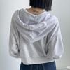 New Arrivals Open Run Women Kangaroo Pocket Hooded Zip Up