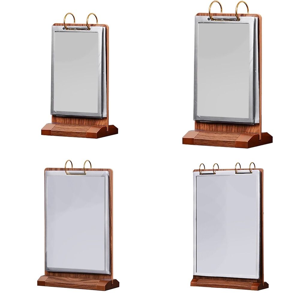 Wooden Desktop Display Stand T-Shaped a4/A5/A6 Dining Table Card Holder Convenient Dual-Sided Visibility Store Billboard