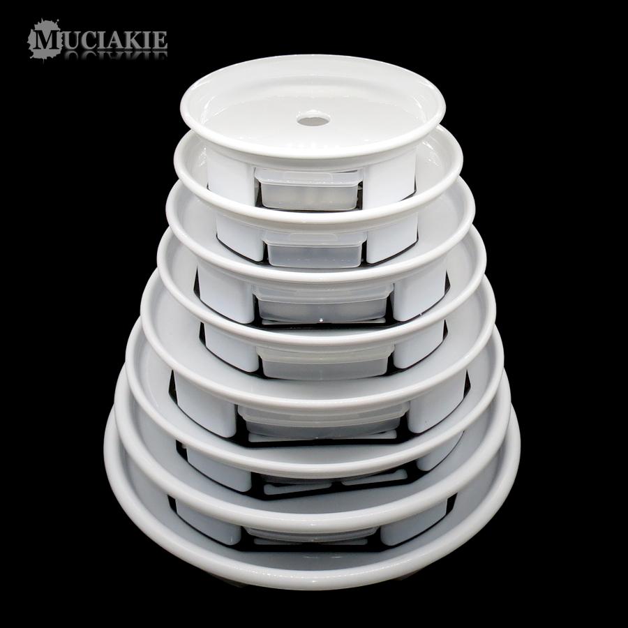 

1шт белые поддоны для горшков 8 размеров поддон для растений без колес круглый цветочный горшок для помещений передвижной контейнер для цветов с дренажным поддоном