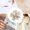 M-Perlenblumen-Knopfabdeckung Strassverzierter Clip Abnehmbare Manschettenknöpfe Knopfabdeckung Für Damen Hemden Basteln DIY