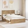 Bed Frame with Storage Space and Headboard Artisan Oak