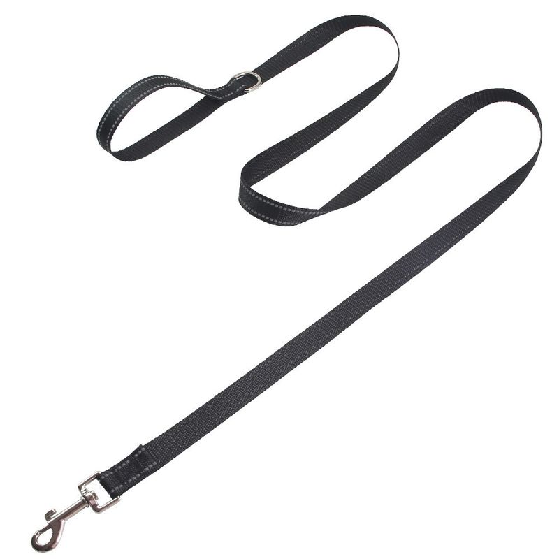 

Pet Reflective Hand Holding Rope Dog Outing Sling Nylon Dog Rope Solid Dog Drawstring New Arrival Cat Rope Supplies S 1.5*150cm Flat Rope-Reflective Black