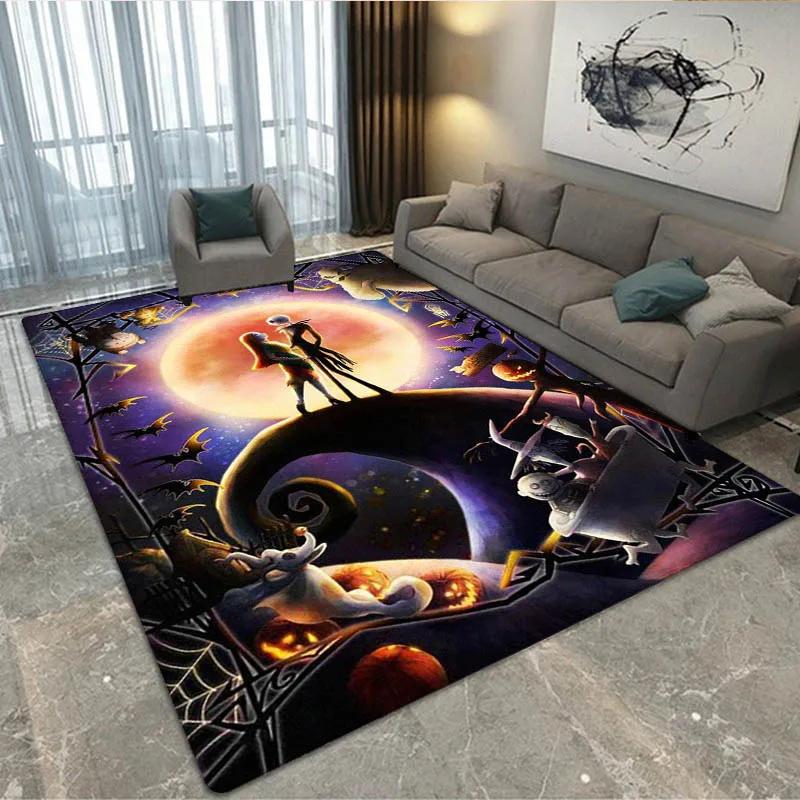 Halloween The Nightmare Before Christmas Teppich Wohnzimmer Schlafzimmer Teppich Rutschfester Teppich Zuhause Schlafzimmer Dekoration Geburtstagsgeschenk