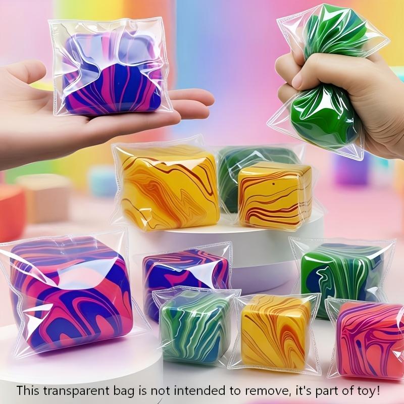 

Flow Pattern Tie Dye Ice Cube Squeeze Toy Maltose Sensory Stress Relief Party Favor Holiday Gift Present