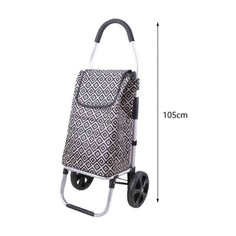 Folding Trolley Cart with Removable Bag Hand Truck for Groceries Travel Home Lozenge