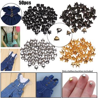 Mini Ultra-small Metal Diy Dolls Buckles Doll Colthes Buckle Bags Shoes Accessories Belt Buttons