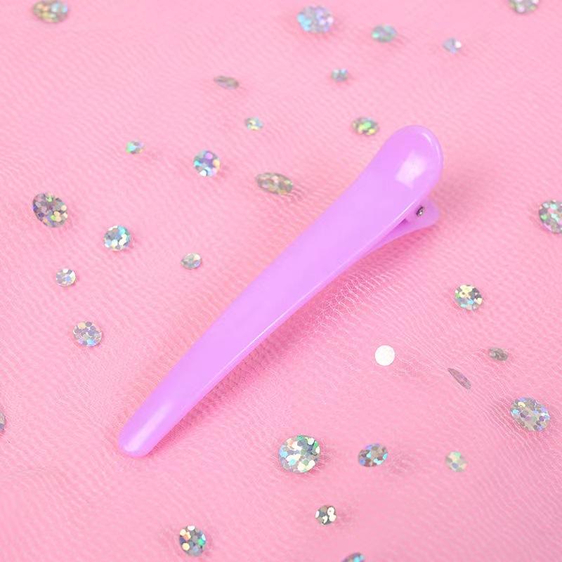 10PCS Professional Hairdressing Salon Hairpins Black Plastic Single Prong DIY Alligator Hair Clip