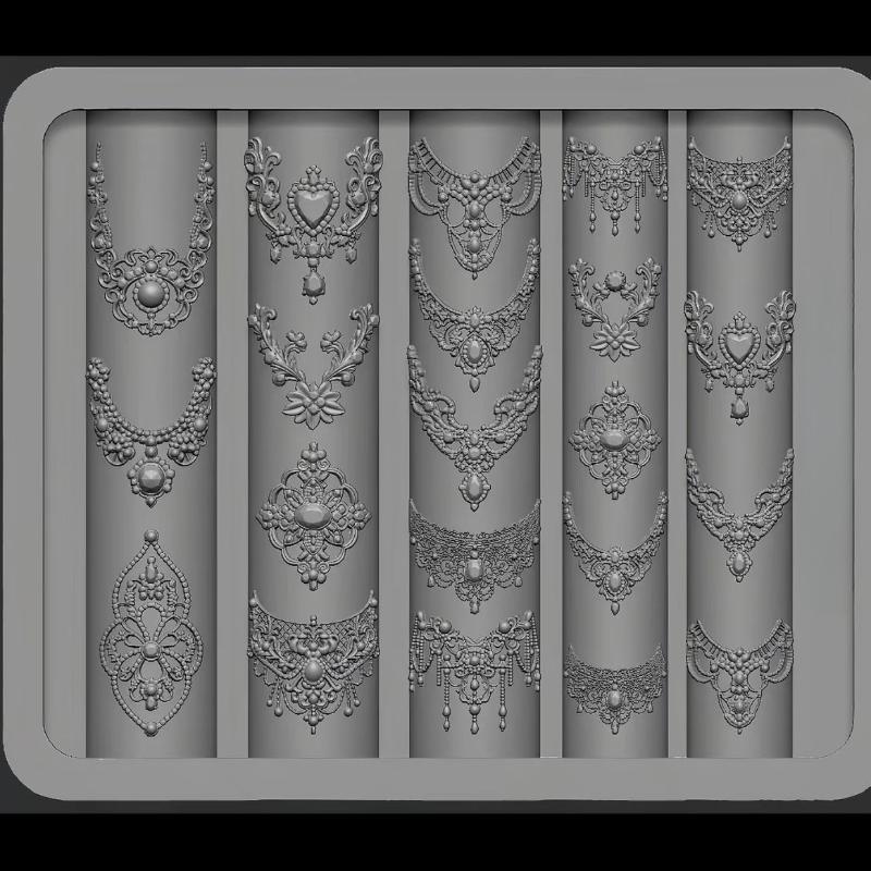 3D Silicone Nail Art Mold European Style Retro Patterns Lace Design Decoration Diy Transparent Manicure Template