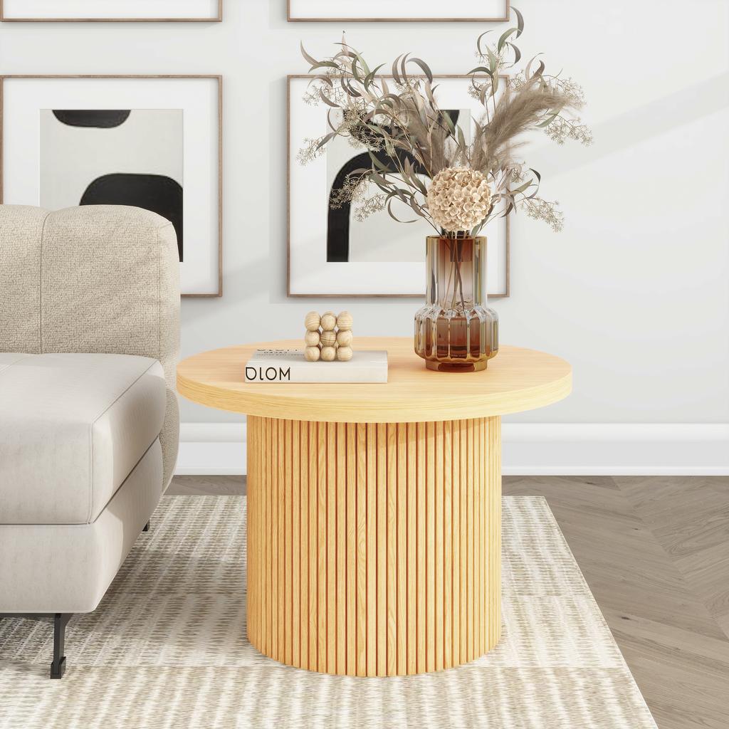 Solid Wood Round Coffee Table