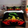 Fiery Scorpion Silhouette Bedding Duvet Cover Sets Duvet Covers Pillowcases Gifts (1 * Duvet Cover 2 * Pillowcases, Without Duvet Insert)