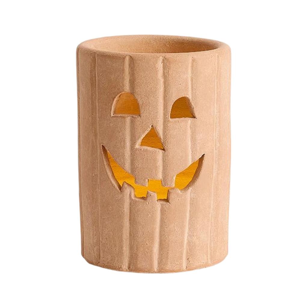 Halloween Pumpkin Candle Holder for Home Decor Fall Centerpiece