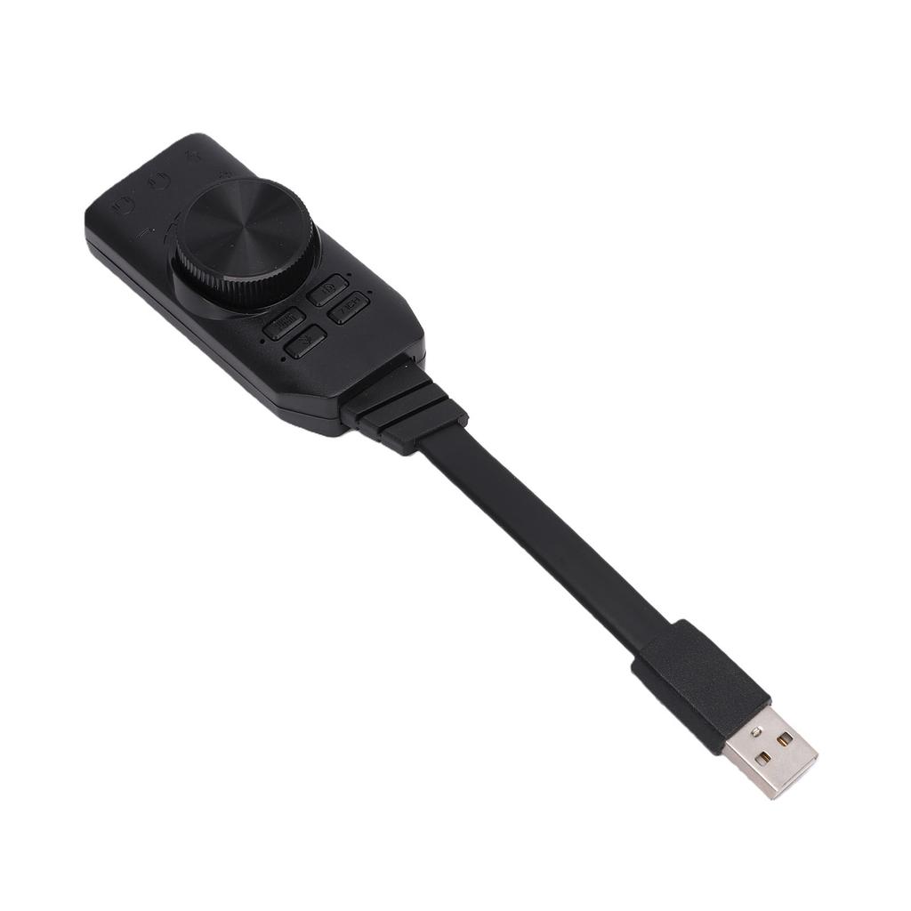 USB Sound Card 7.1 Surround Sound Adapter External Stereo Audio Jack Converter with Volume Control Mic Mute for PC