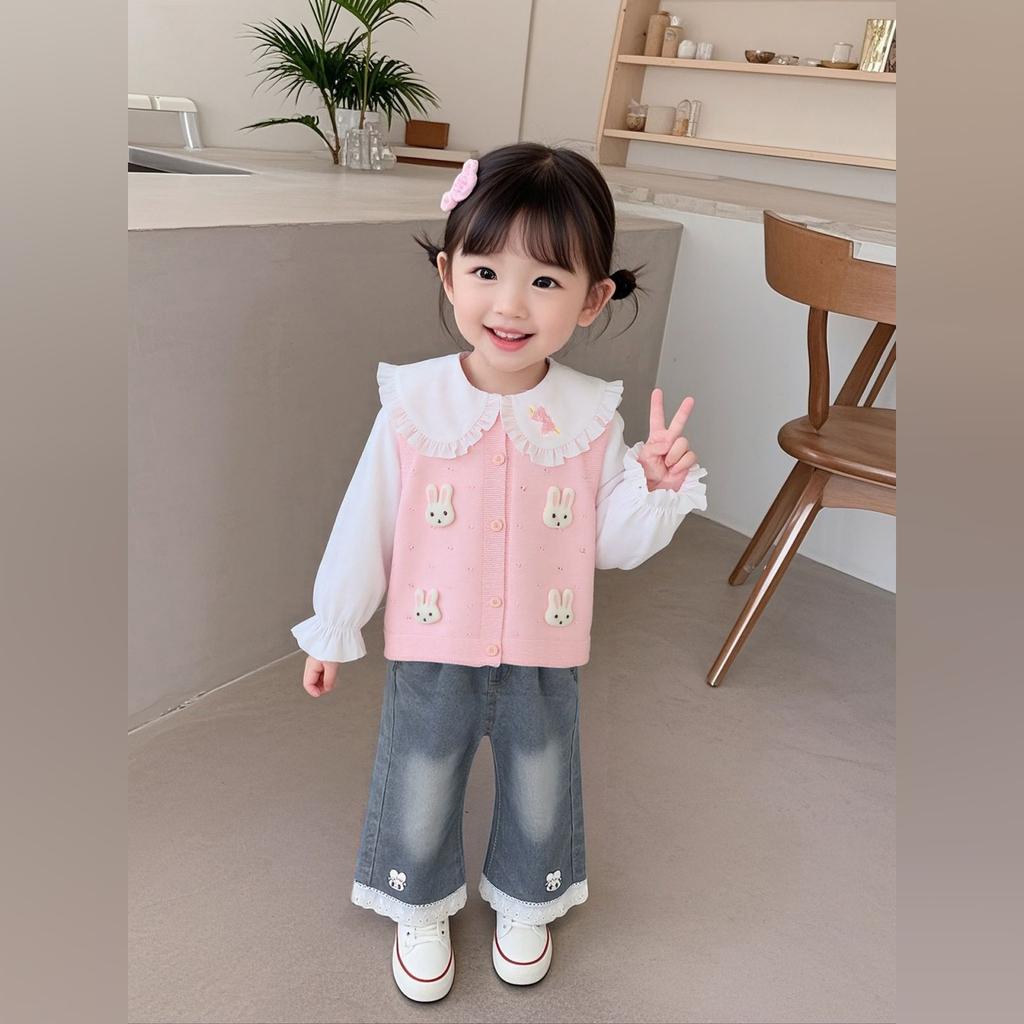 Kids Casual Long-Sleeve Set, Comfortable Daily Wear Outfits