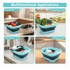 Double Layer Foldable Fruit Vegetable Washing Basket Raised Base Sink Strainer  Kitchen Gadgets