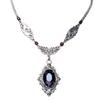 Gothic Steampunk Necklace With Geometric Alloy Pendant And Cross Chain For Women