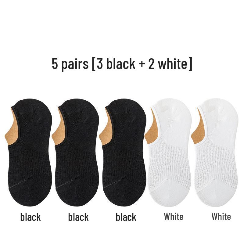 Damskie Oddychające Siateczkowe Skarpetki typu Stopka - Antypoślizgowe, Jednokolorowe, Niewidoczne, Wszechstronne na Wiosnę/Lato