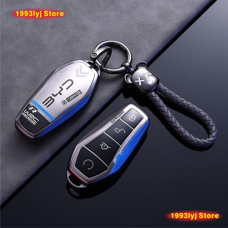 Schlüsseltasche Abdeckung für BYD Song Plus Atto 3 Han EV Tang DM Qin Seal Dolphin Schutzhülle Schlüsselanhänger Halter Auto Zubehör