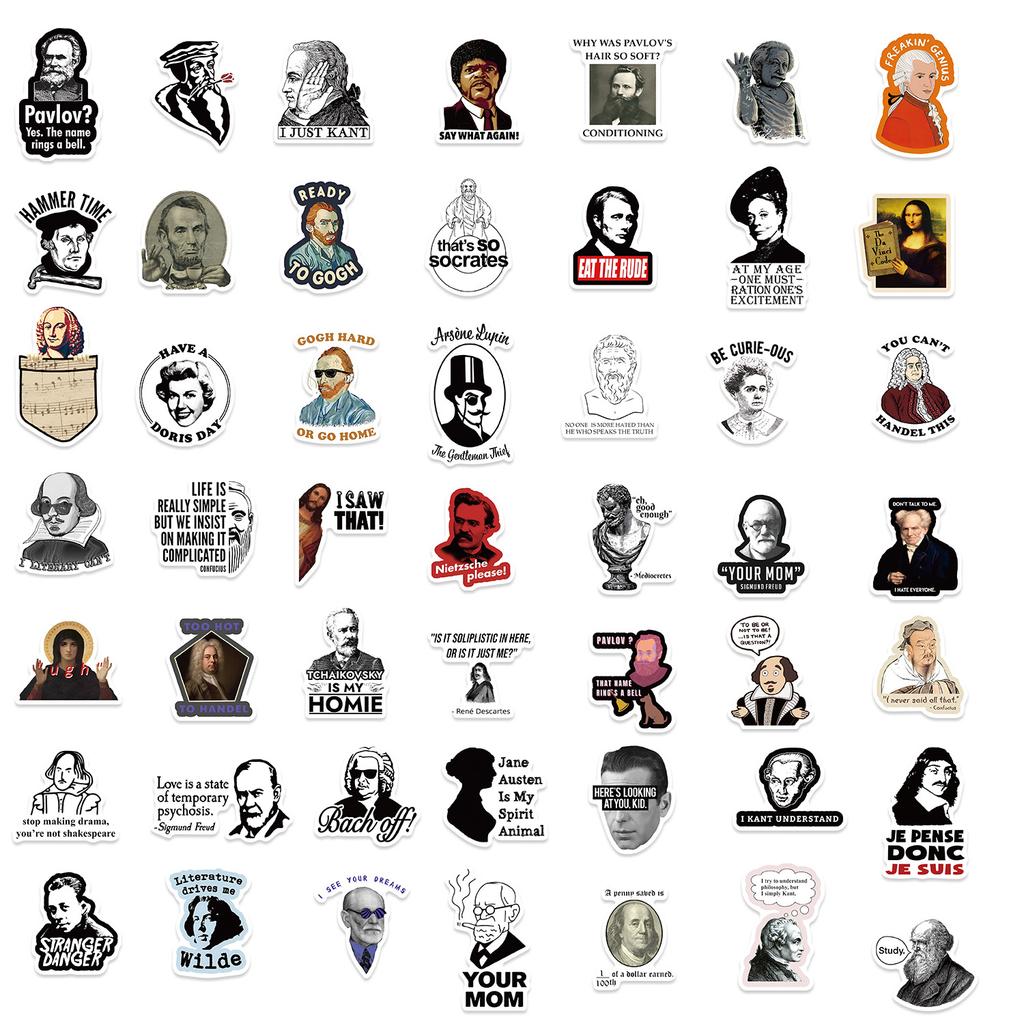 50 Funny Celebrity Expressions Graffiti Stickers Decorate Guitar Notebook Suitcase DIY Waterproof Stickers