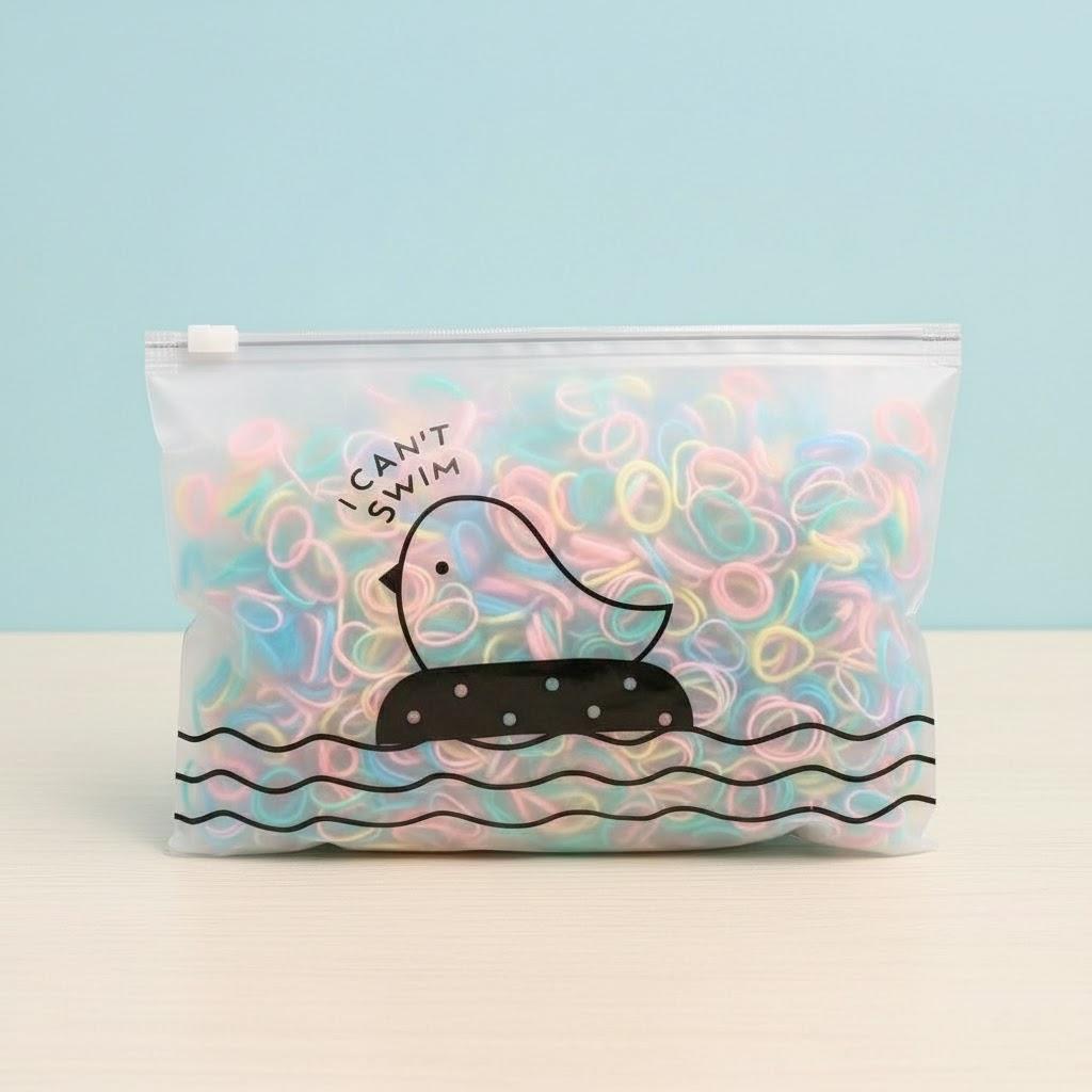 

1000PCS Assorted Sizes Disposable Rubber Hair Bands Ties Accessories Women Kids Fresh Elastic Hair Ties
