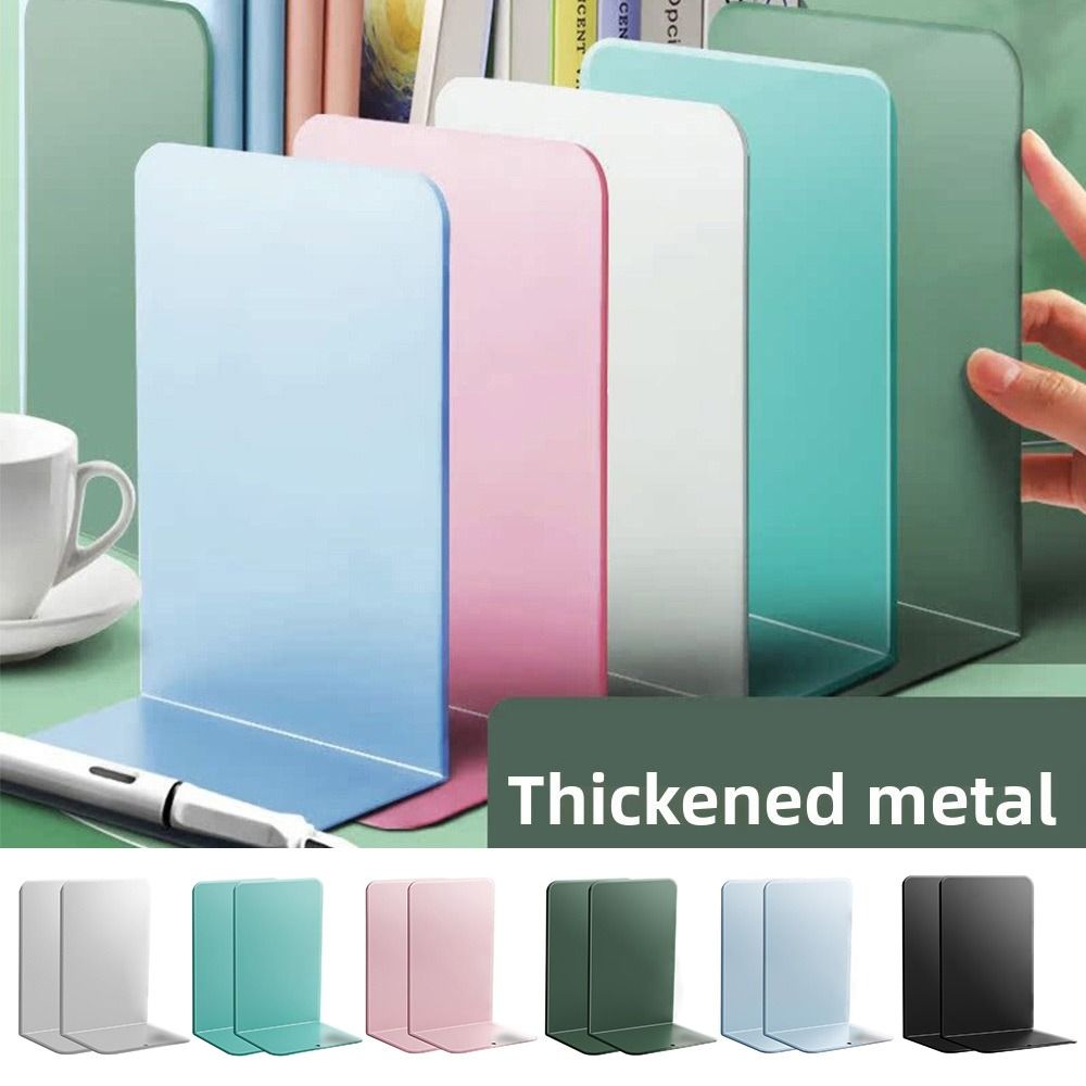 2Pcs Set Transparent Acrylic Book Holders Candy Color Book Organizer  Student Organizers