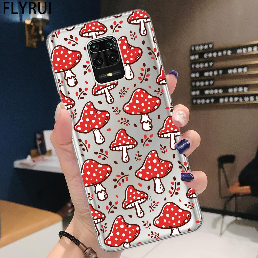 

Чехол для телефона Xiaomi Mi 10T Lite 10 Ultra Redmi Note 8 9 10 11 Pro Max 8T 9S 10S прозрачный силиконовый чехол грибной бампер Redmi Note 10S