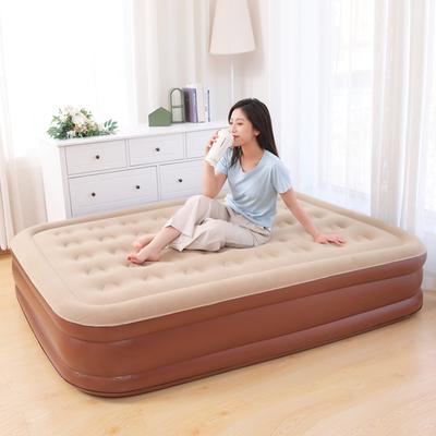 Luftmatratze für zwei Personen mit eingebauter Pumpe, erhöhtes Kissen, aufblasbare Matratzenoberseite, erhöhtes aufblasbares Bett für Gäste, aufblasbares Luftbett