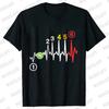 Casual Men T-Shirt Short Sleeve T-Shirt 1N23456 Motorcycle Gear Shift Heartbeat Biker Print Tops Men Clothing Fashion T-Shirt
