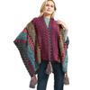 Women's Fashion Spring Autumn Winter Pashmina Ethnic Style Tassel Cape Colorful Knitted Split Shawl