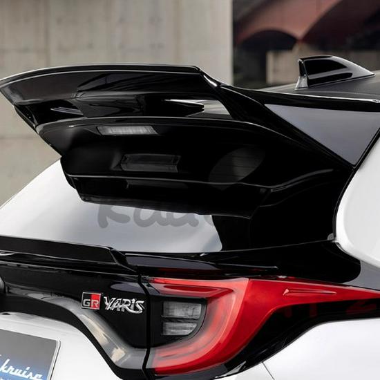 Совместимо с Toyota GR Yaris Yaris GXPA16: Задний спойлер и диффузор KUHL из углеродного волокна. Resin Fiber
