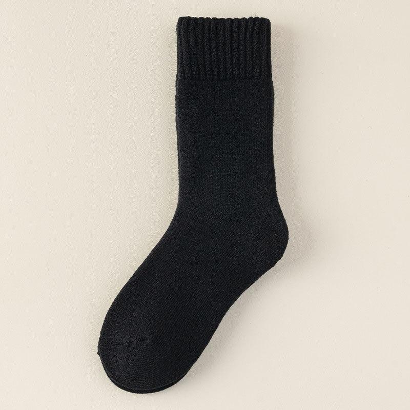 Extra-thick Men's Winter Warm Fleece, Thickened Cold-resistant Fleece Mid-calf Socks for Autumn and Winter, Long Sleeping Socks