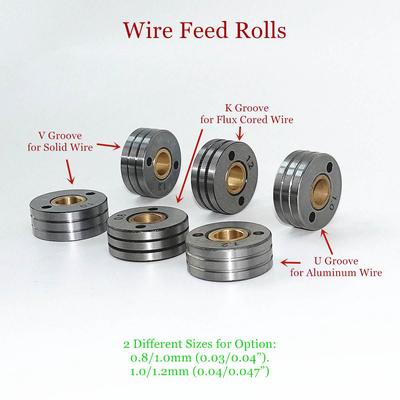 Wire Feeding Roll V U K Groove for 0.8 1.0 1.2mm Steel Aluminum Flux Cord Welding Wire