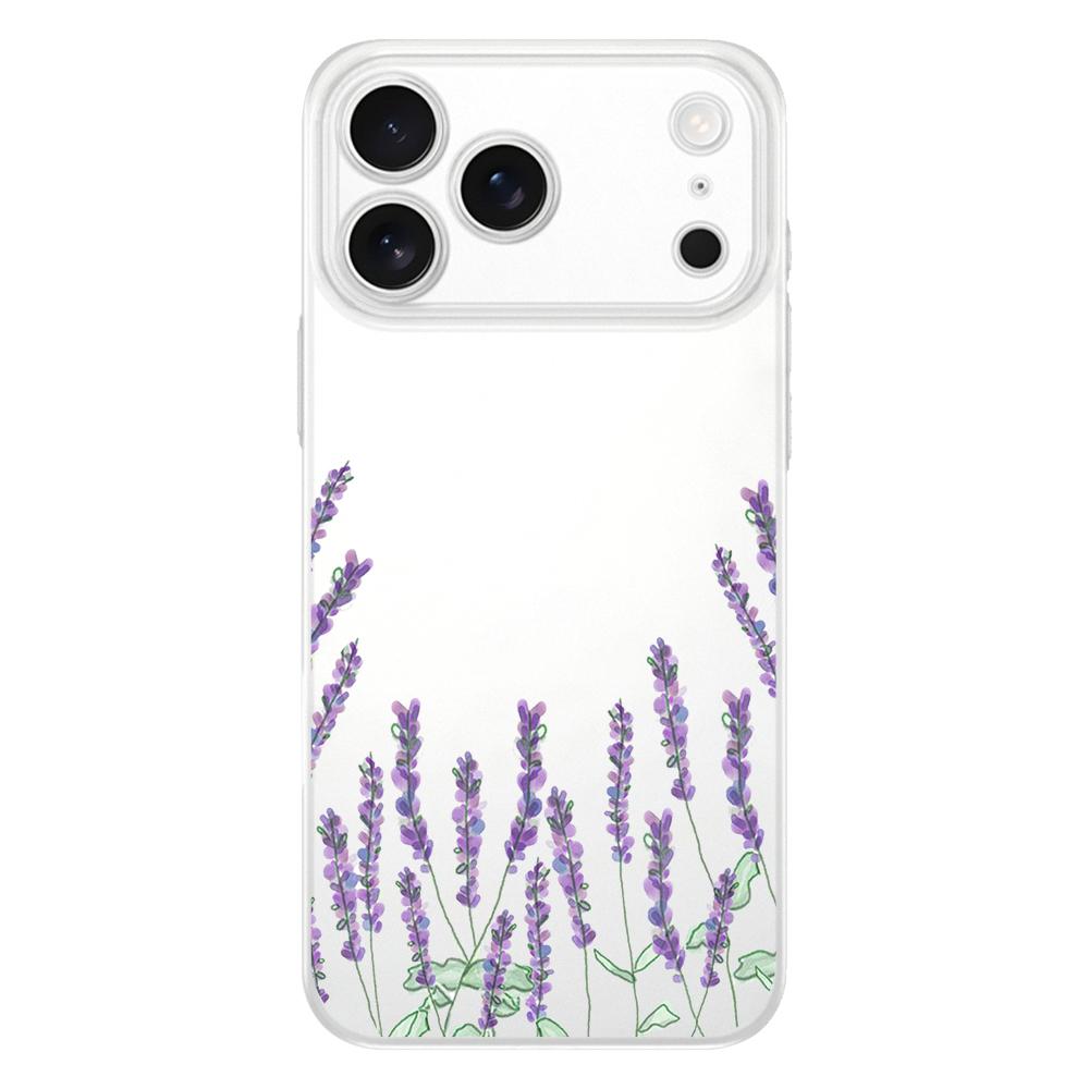 Sunflower Flower Lavender Purple Soft Clear Phone Case For iPhone 17 Air 16E 16 11 15 14 Pro MAX 12 13 7 8 Plus SE Easter Cover