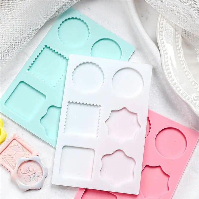 Wax Seal Stamp Silicone Mould Pad Multiple Sizes Sealing Wax Mold Mat Sealing Fix Shapes Envelope Invitation DIY Shape Tool