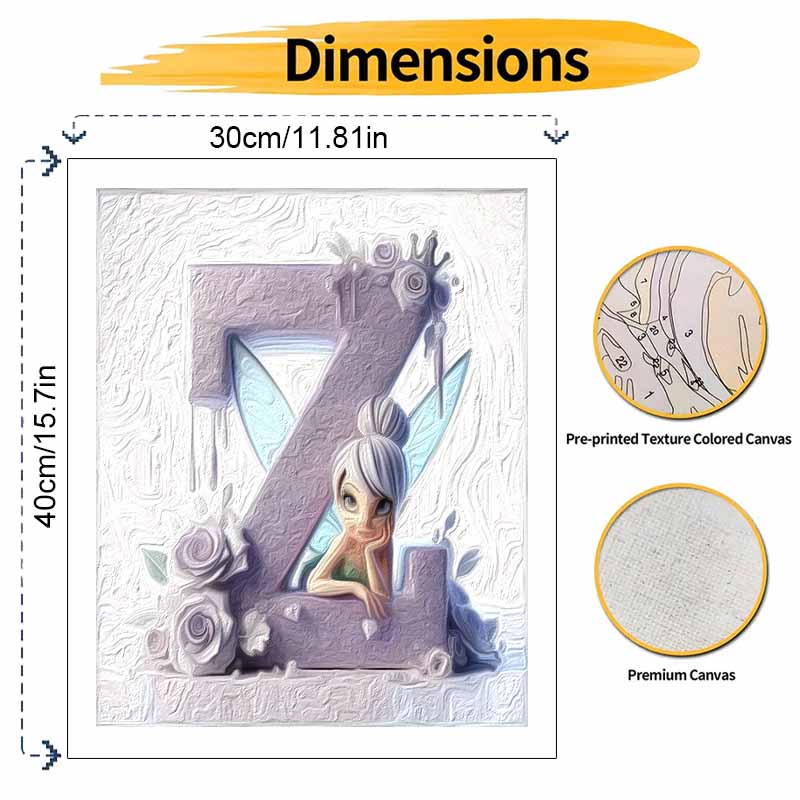 Disney Oil Paint Art Painting Kit Tinkerbell Pixie Home Wall Decor Gems and Roses