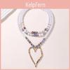 Geometric Pendant Necklace For Women With Multilayer Pearl Design And Gold Plating Autumn Style
