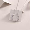 Vinregem 925 Sterling Silver VVS1 3EX D Color Round Cut Real Moissanite Diamond Gemstone Fashion Pendant Necklace Fine Jewelry GRA