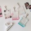 With Keychain Student Card Cover Transparent Star ID Card Holders  Idol Card