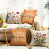 Colorful Floral Home Blessing Pillow CoversLiving room sofa cushion cover, soft and comfortable, bedroom room decoration