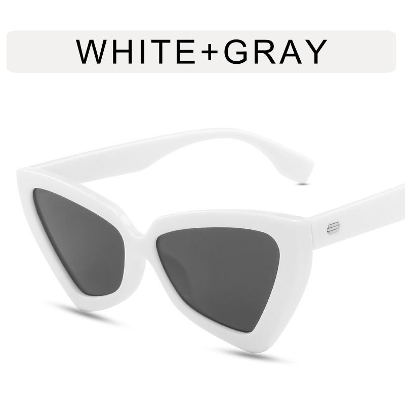 Oversize Triangle Cat's Eye Rice Nail Sunglasses for Women Fashionable UV Resistant Sun Shades Eyeglasses Retro Glasses Trend