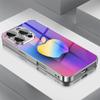 Rainbow-Colored For Apple Pattern Glass Electroplate Phone Case For iPhone 11 12 13 14 15 16 17 Pro Max 15 Plus 16E 17 Air Cover
