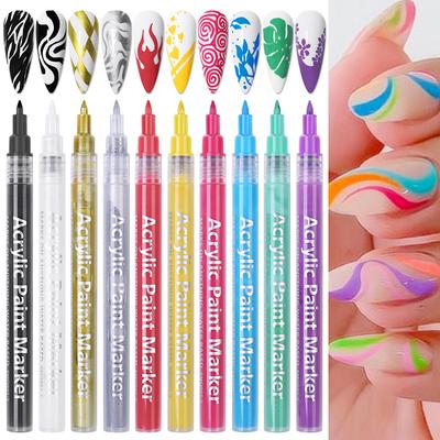 Nagelstift 3D-Malstift Graffiti-Stift Malerei Nagelpunktstift Hakenstift DIY Nagelbürste