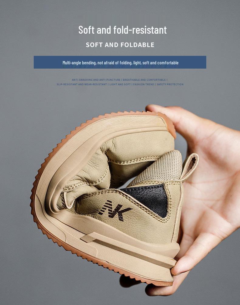 Custom Men's Breathable Anti-Slip Safety Shoes – Smash & Puncture Resistant