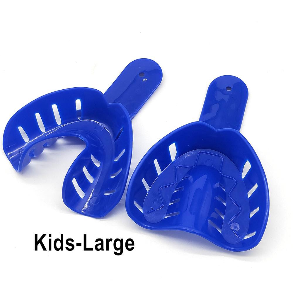 12ks/sada dentální otiskovací misky Plastové dentální centrální zásobní materiály Držák zubů Nástroje pro péči o ústní dutinu pro dospělé a děti