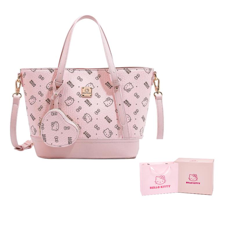 New Sanrio Hello Kitty PU Basket Bag Handbag Regular Women's Pink/Brown/Milk Tea SHHF41459