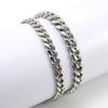 Men's Polished Titanium Steel Six-Sided Cuban Chain Bracelet - Simple, Versatile Hip Hop Style